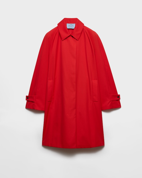 Single-breasted gabardine coat