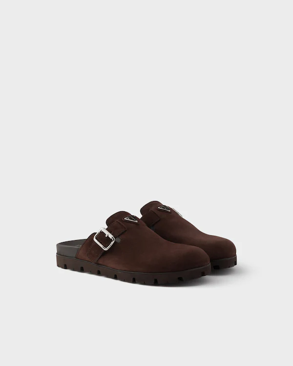 Suede mules