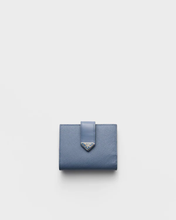 Small Saffiano and smooth leather wallet