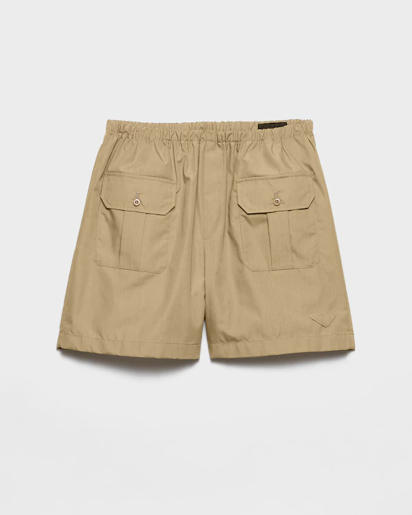 Cotton poplin Bermudas