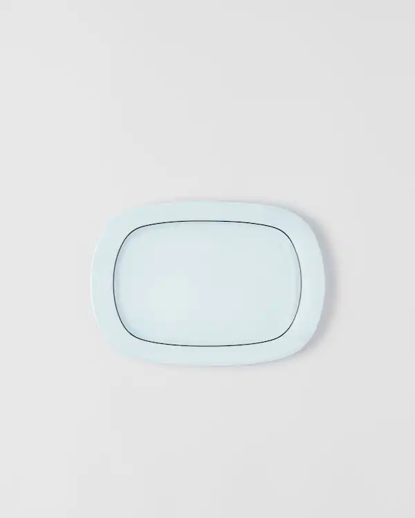Rectangular porcelain tray - Celadon