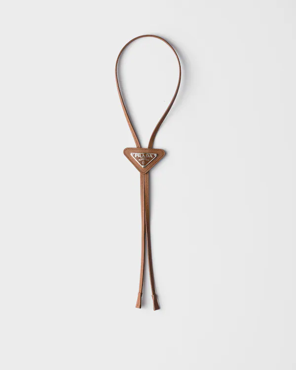 Saffiano leather bolo tie