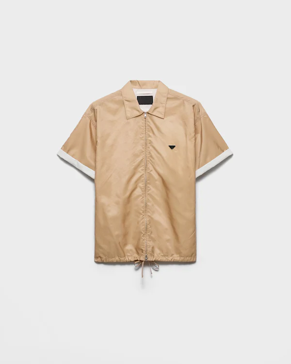 Short-sleeved Re-Nylon zipper shirt