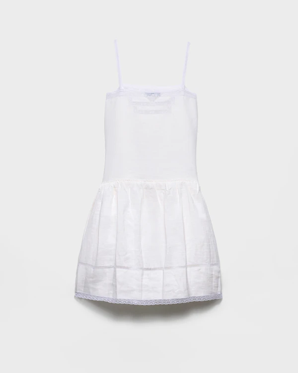 Embroidered linen dress