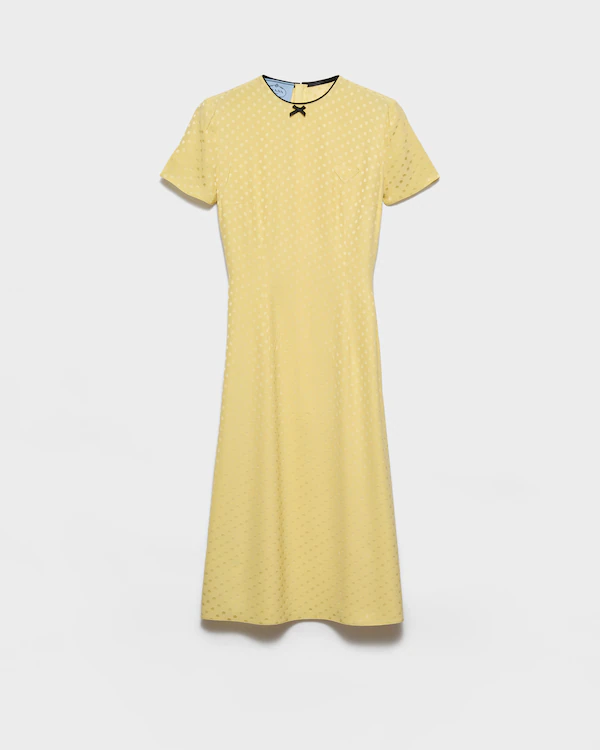 Polka-dot satin dress