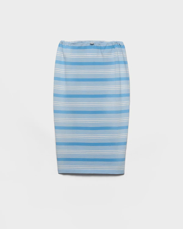 Bayadere print piqué skirt
