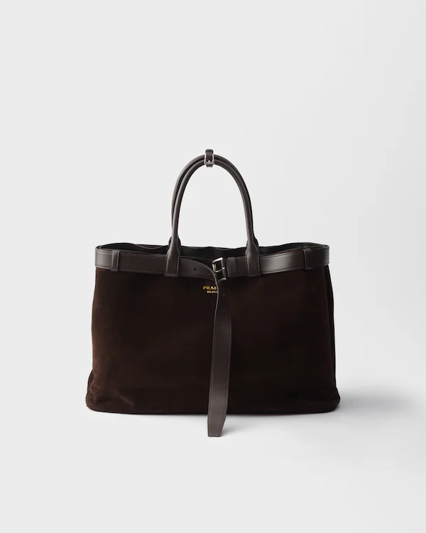 Prada Buckle suede bag with belt Prada Buckle suede bag with belt