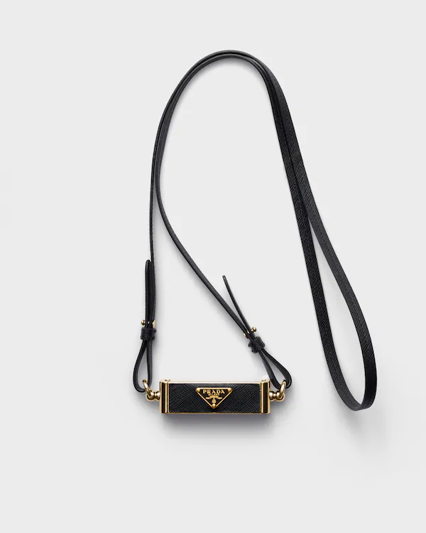 Metal and Saffiano leather smartphone case