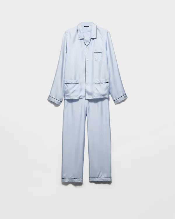 Silk twill pajamas