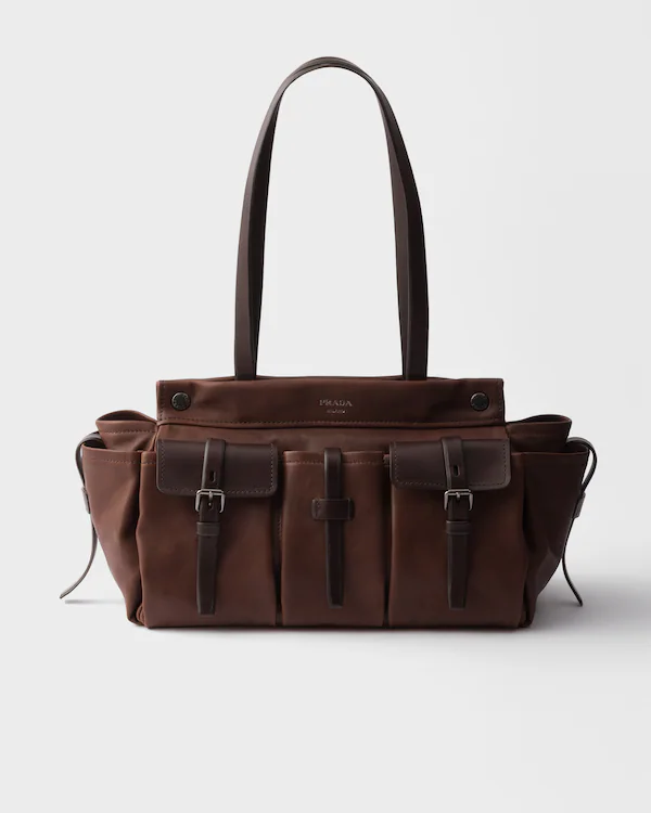 Prada Route large leather tote bag