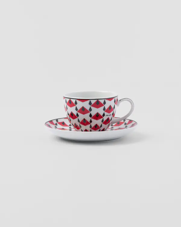 Set of four porcelain espresso cups - Vienna Red