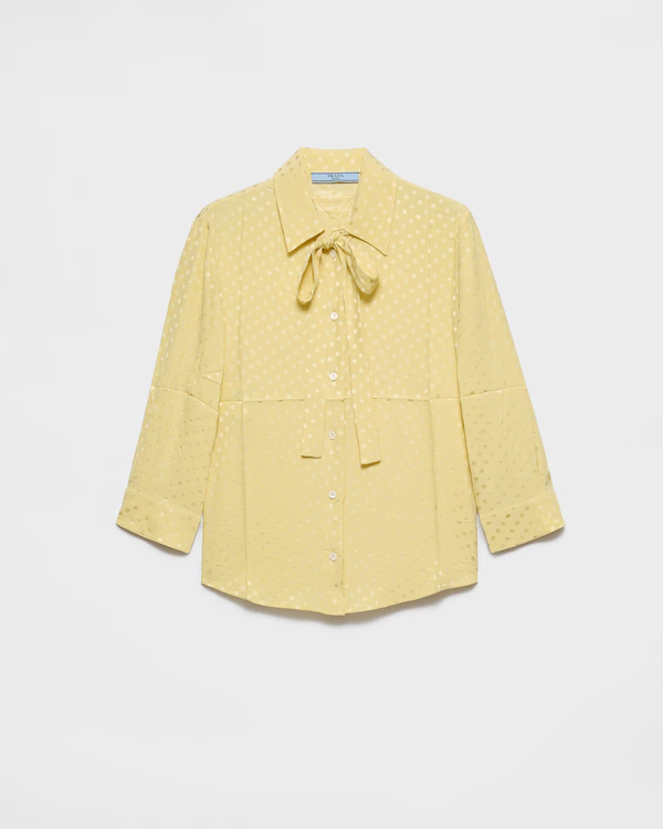 Polka-dot satin shirt