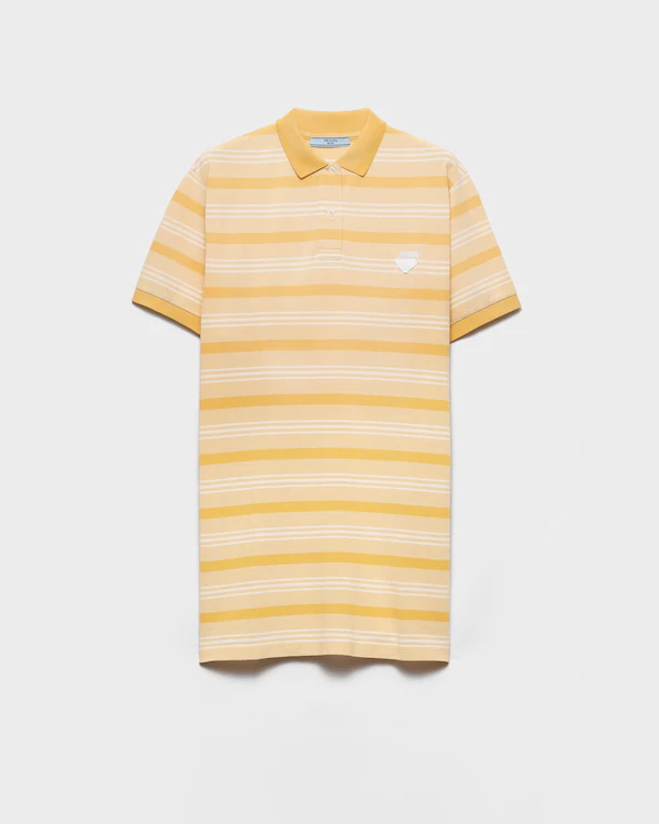Bayadere stripe piqué mini-dress